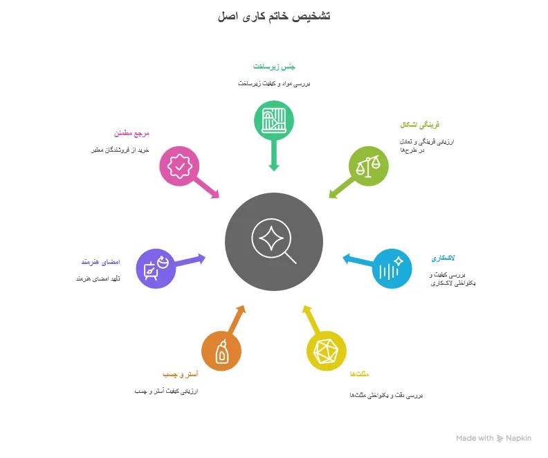  تشخیص خاتم کاری اصل از تقلبی